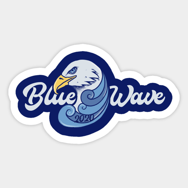 Blue Wave 2020 Sticker by bubbsnugg